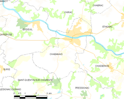 Map commune FR insee code 16070